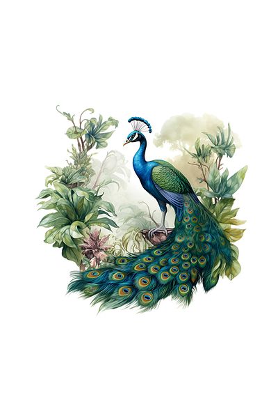 INOVATIX Set de 8 piese, autocolant Missy Peacock, INOVATIX®. 6 cm