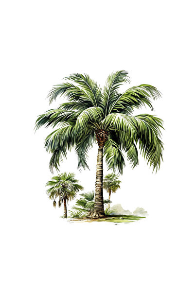 INOVATIX Set de 8 piese, autocolant Palmieră cu zbârlii, INOVATIX®. 6 cm