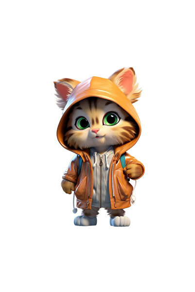 INOVATIX Σετ 8 τεμαχίων, Αυτοκόλλητο Γάτας Τίγρης, INOVATIX®. 6 εκ.