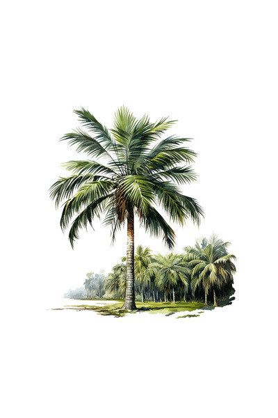 INOVATIX Set de 8 piese, autocolant cu pădure de palmieri, INOVATIX®. 6 cm