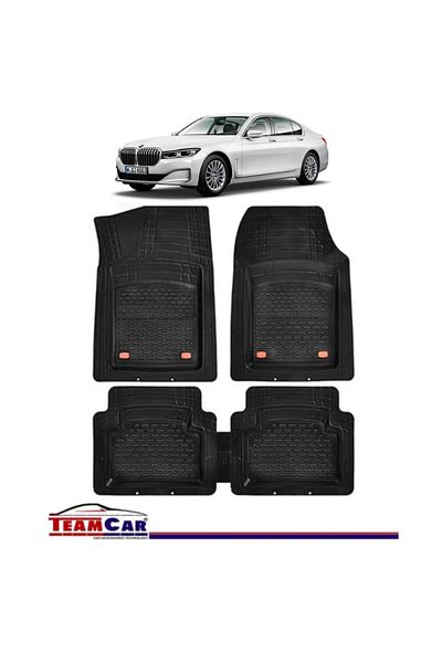 TEAMCAR ® Car Mats Tray Type Compatible Bmw 7 Series G11/g12 (2015–2022) Black Durable Material