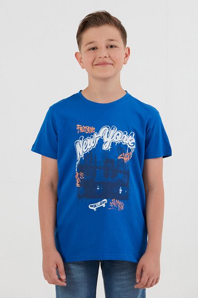 Fulla Moda Tricou pentru băiat, 100% bumbac, imprimat New York