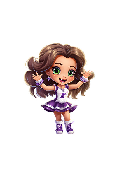 INOVATIX Set de 8 piese, autocolant păpușă Kianna, INOVATIX®. 6 cm