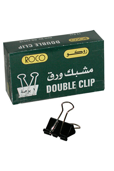 Roco مشابك الملفات - 1 بوصة (2.54 سم)، أسود