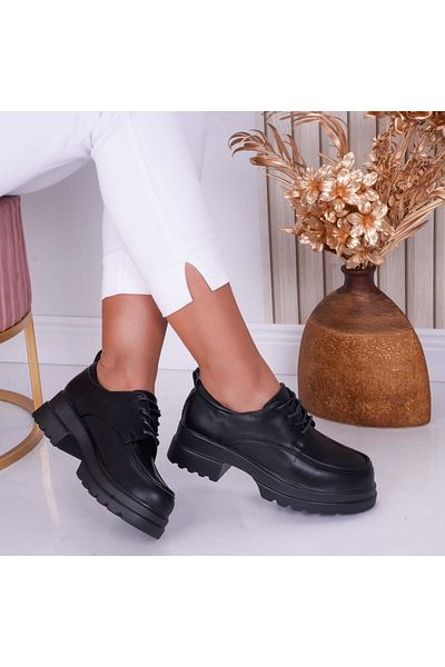 MODA STİL Women's Casual Shoes Black Made of Eco-Leather Jola, 40
