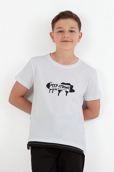 Fulla Moda Tricou pentru băiat cu imprimeu Keep Strong