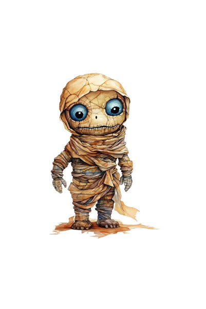 INOVATIX Set de 8 piese, autocolant Mumia Monstrul Curios, INOVATIX®. 6 cm