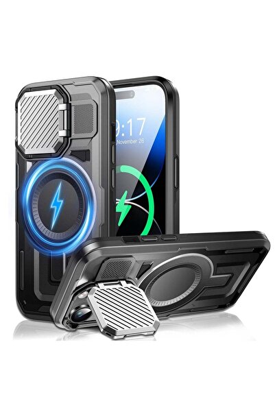 Techsuit Husă pentru iPhone 14 Pro - Techsuit CamVault MagSafe - Neagră