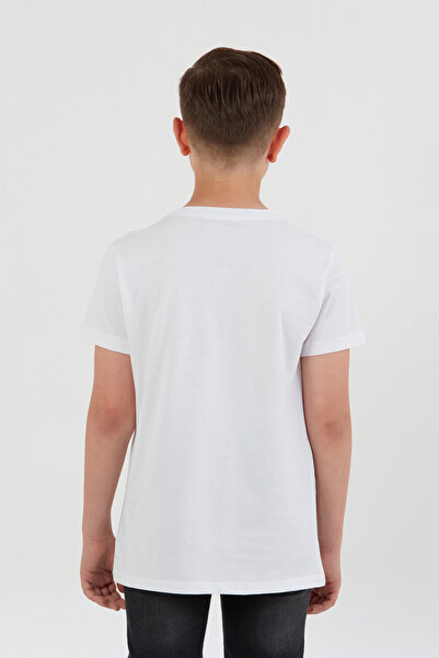 Fulla Moda Αγορικό μπλουζάκι με στάμπα Adventure Text από 100% βαμβάκι