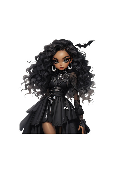 INOVATIX Set de 8 piese, autocolant păpușă demon Betsy, INOVATIX®. 6 cm