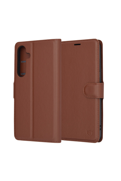 Techsuit Husă Samsung Galaxy S24 Plus - Techsuit Folio din piele - Maro
