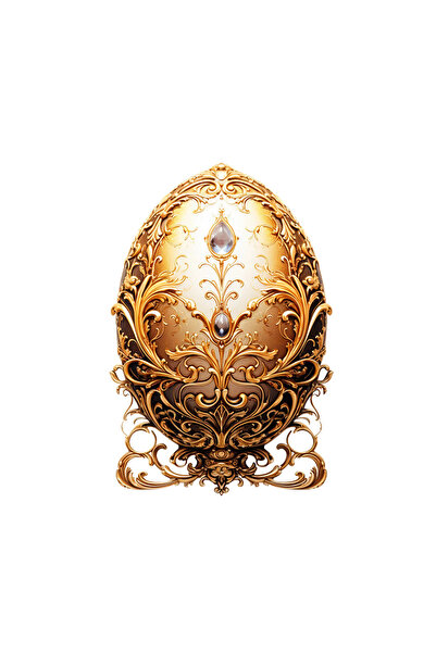 INOVATIX Set de 8 bucăți, autocolante ouă decorate cu auriu și sticlă, INOVAT...