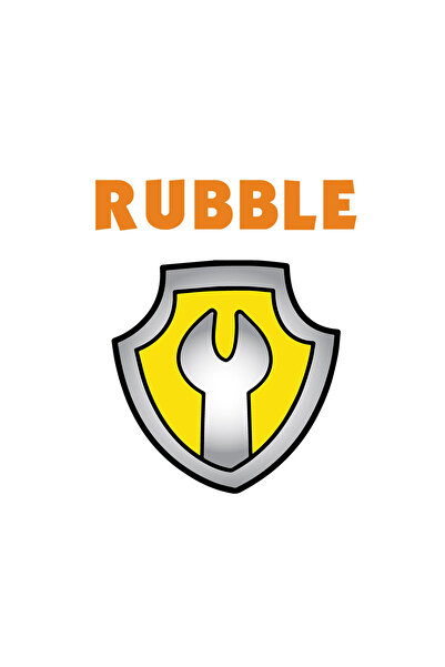 INOVATIX Set de 8 piese, autocolant Patrula Cățelușilor Rubble, INOVATIX®. 6 cm