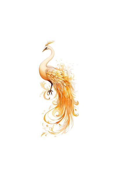 INOVATIX Set of 8 pieces, Yellow Firebird Sticker, INOVATIX®. 6 cm