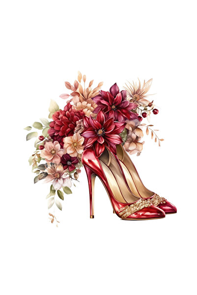 INOVATIX Set of 8 pieces, Sticker Bianca Christmas Heeled Shoes, INOVATIX®. 6 cm