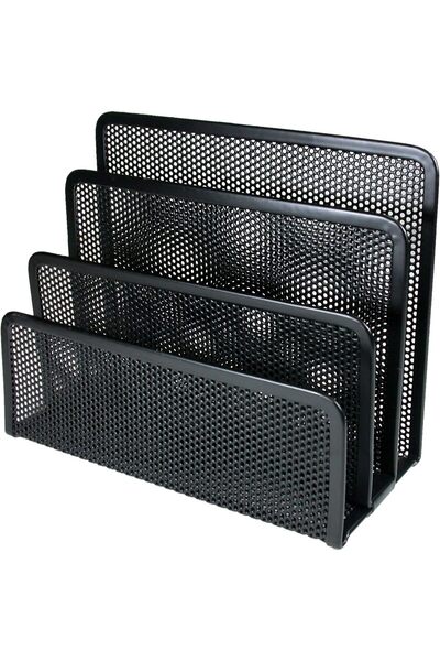 Roco منظم مكتب - شبكي، حامل مظاريف، 3 أقسام، أسود