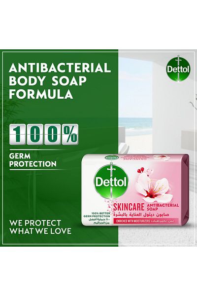 Dettol Skincare Anti-Bacterial Bar Soap Rose & Sakura Blossom Fragrance