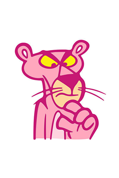 INOVATIX Set de 8 piese, autocolant puzzle Pantera Roz, INOVATIX®. 6 cm