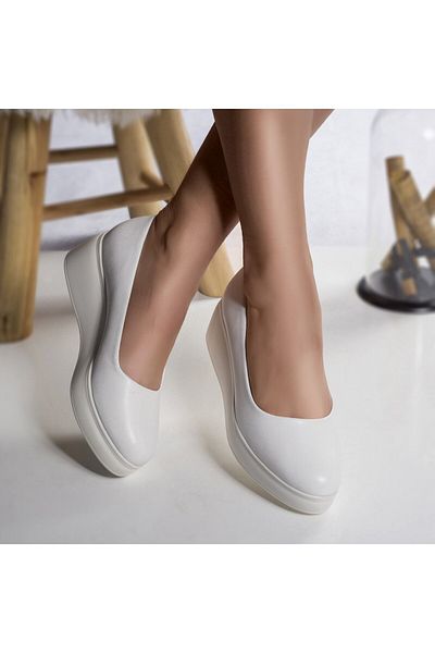 MODA STİL Amalya platform shoes white eco-leather, 40