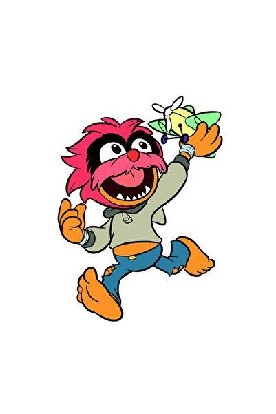 INOVATIX Set de 8 piese, autocolant Muppet Kermit jucându-se cu avionul, INOV...