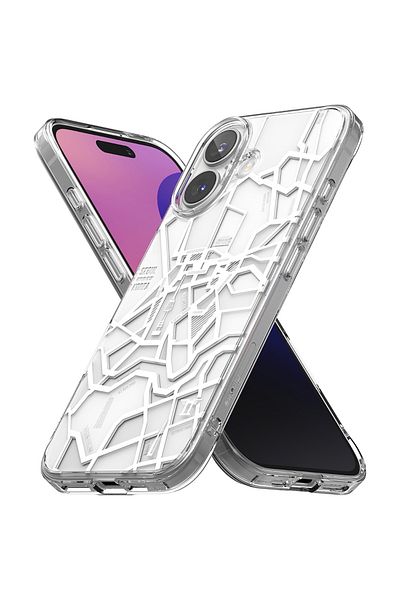 Ringke IPhone 16 Case - Ringke Fusion Design - Seoul Map White
