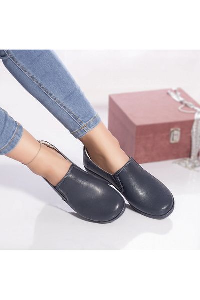 MODA STİL Casual shoes Ida natural leather blue, 37