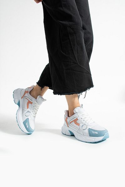 Getcho Hagrid Women's White Powder Blue Mesh Sports Shoes