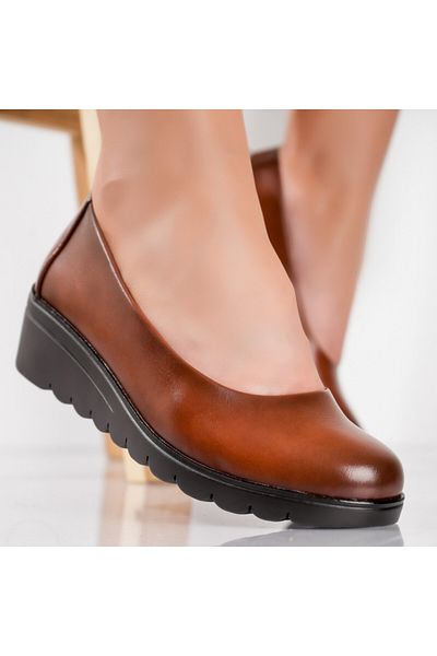 MODA STİL Women's Casual Shoes Brown Made of Ecological Leather Asira, 38