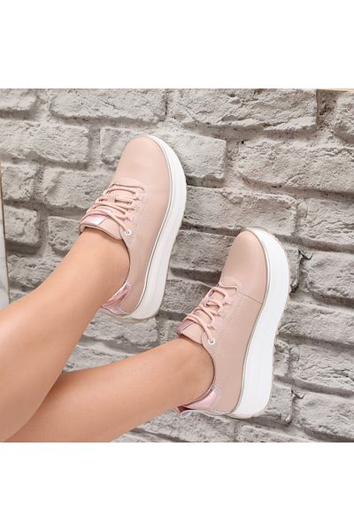 MODA STİL Women's casual shoes Pink made of natural leather Namia, 38