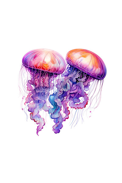 INOVATIX Σετ 8 τεμαχίων, Αυτοκόλλητο με Μωβ Μέδουσα, INOVATIX®. 6 εκ.