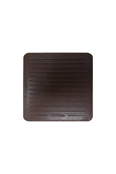 ACE 4-Piece Durable Non Skid Square Rubber Caster Cups Brown 2inch