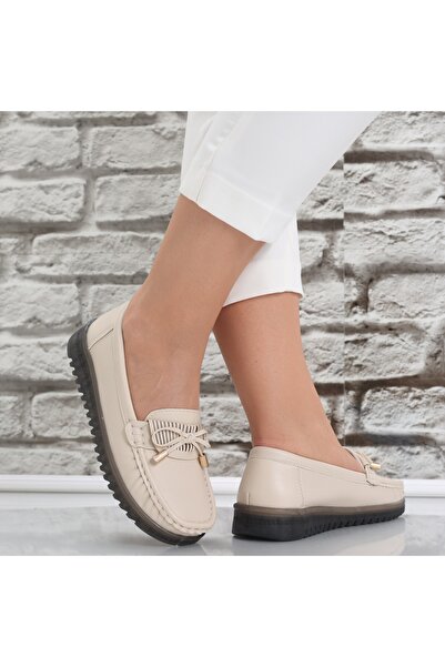 ADS Women's casual shoes Beige made of Jinan -leather, 37