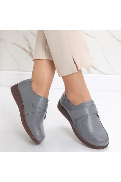 MODA STİL Women's casual shoes, Grey, made of natural leather, Jarin, 41