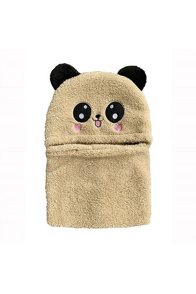 Teno Teno® Children's Balaclava Hat, 2 in 1, smiling panda bear pattern, 1-5 years, beige