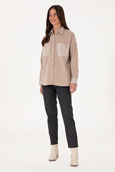 U.S. Polo Assn. Kadın Taş Uzun Kollu Tunik Gömlek 50290001-VR049