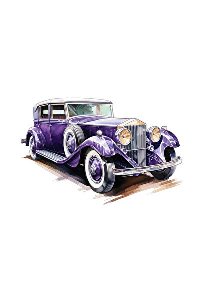 INOVATIX Set de 8 piese, autocolant Rolls Royce violet pentru mașină vintage,...