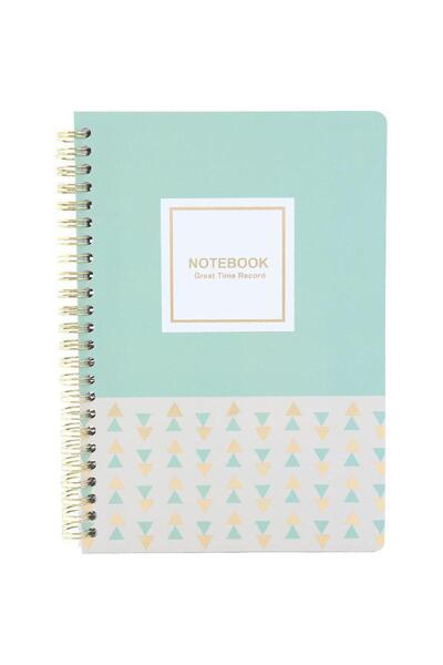 Roco دفتر ملاحظات ثنائي اللون A5، 100 ورقة، مسطرة واحدة، أخضر