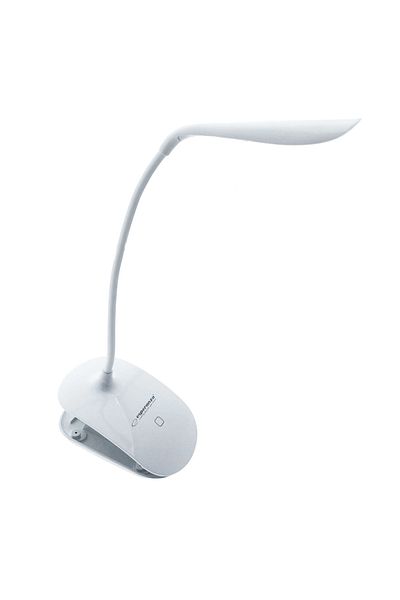 ESPERANZA LED lamp, Esperanza Deneb ELD104W, with clamp, flexible arm 21 cm, cable 110 cm, white