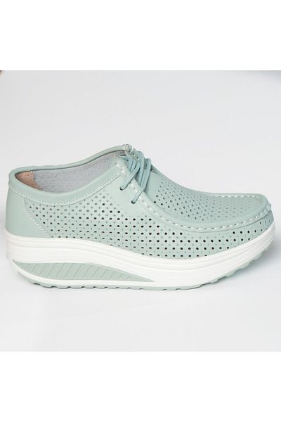 MODA STİL Women's casual blue shoes, natural leather, samra, 41