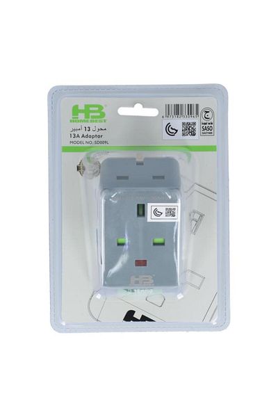 Generic HOME BEST 3-Pin British Type Adapter Grey SD009L-3W/G