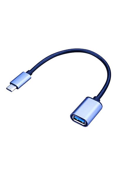 Generic Monster Jhiu USB 3.0 Jack to USB Type-C Plug Adapter Silver and Black JHIU0111