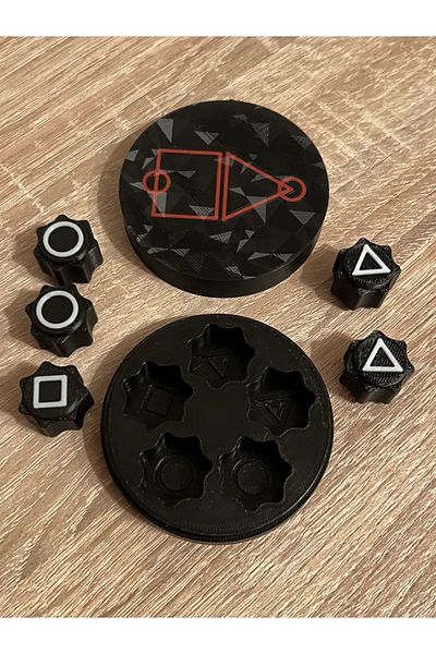 Morpiko Squid Game Gonggi Black Premium 5 Stone Game, Special Box, Sound and Heavy Stone Iron Ball