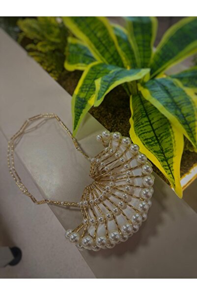 Diana Accessory ÖZEL TASARIM İSTİRİDYE MODEL İNCİ BONCUK ÇANTA - İNCİ EL ÇANT...