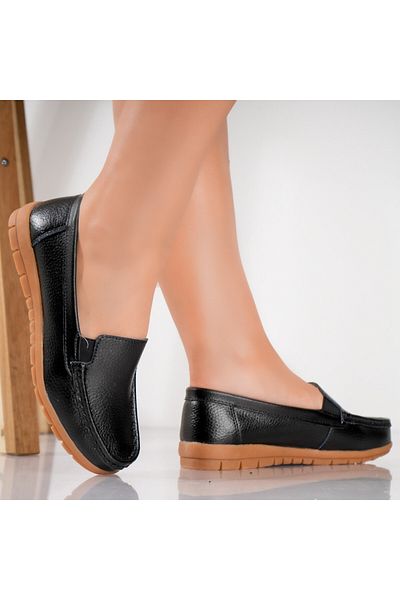 MODA STİL Women's casual shoes Black Genuine Leather Comoi, 39