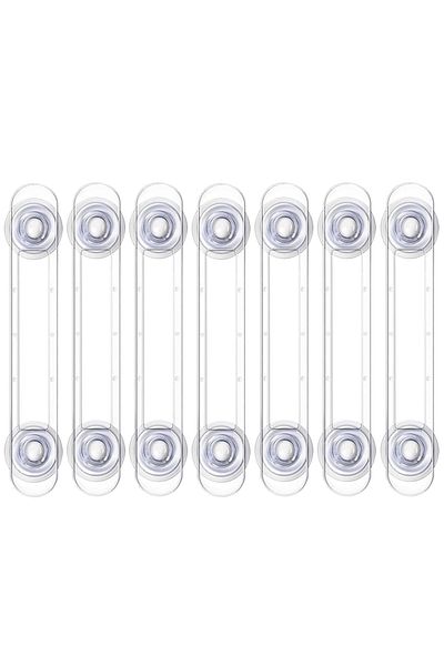 Teno Set of 7 x Teno® Child Door Safety, anti-accidental opening, transparent