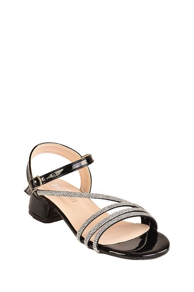 minibonito Girl's Stone Detailed Heeled Evening Dress Shoes