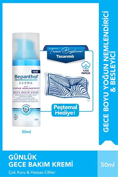Bepanthol Nemlendirici Gece Yüz Bakım Kremi 50ml + Tuvana Büyükçınar Tasarıml...