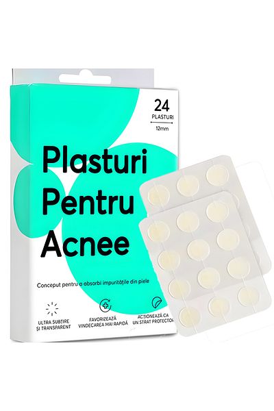 Regal Bliss Plasturi anti acnee Regal Bliss®, cu hidrocolid, actiune rapida, ingrediente naturale, set 24 buc.