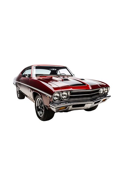 INOVATIX Set de 8 piese, autocolant mașină vintage Chevrolet Chevelle, INOVATIX®. 6 cm