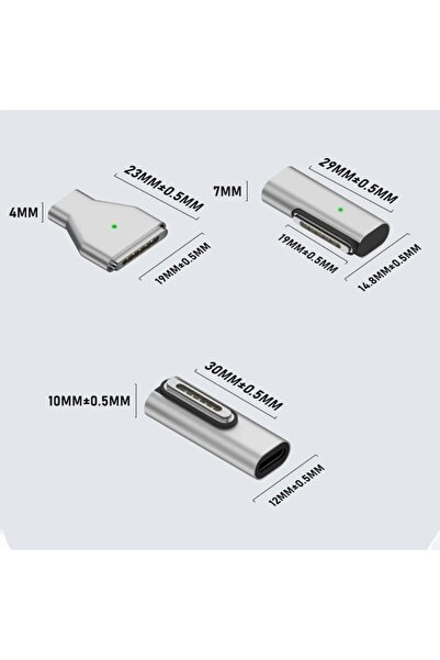 Techmaster Type-C to Magsafe 3 ile Uyumlu 140W Destekli Şarj Çevirici Adaptör